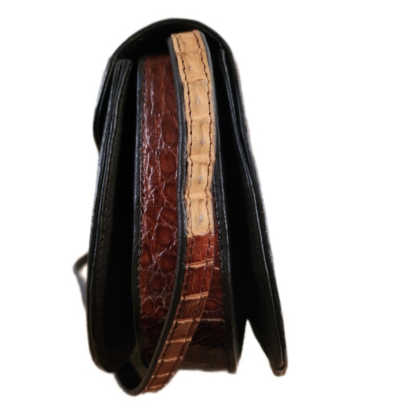 VINTAGE GENUINE CROCODILE LEATHER CROSSBODY BAG & MATCHING WALLET SET NWOT - Picture 8 of 14
